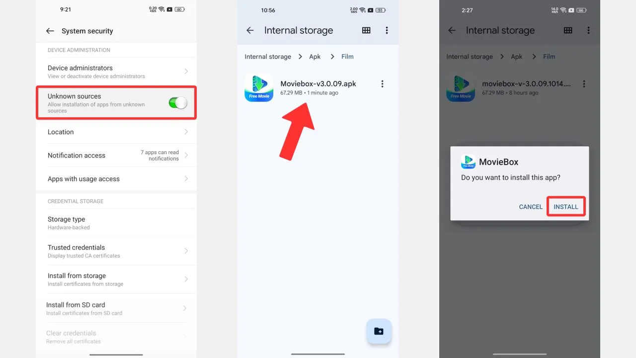 Install MovieBox APK