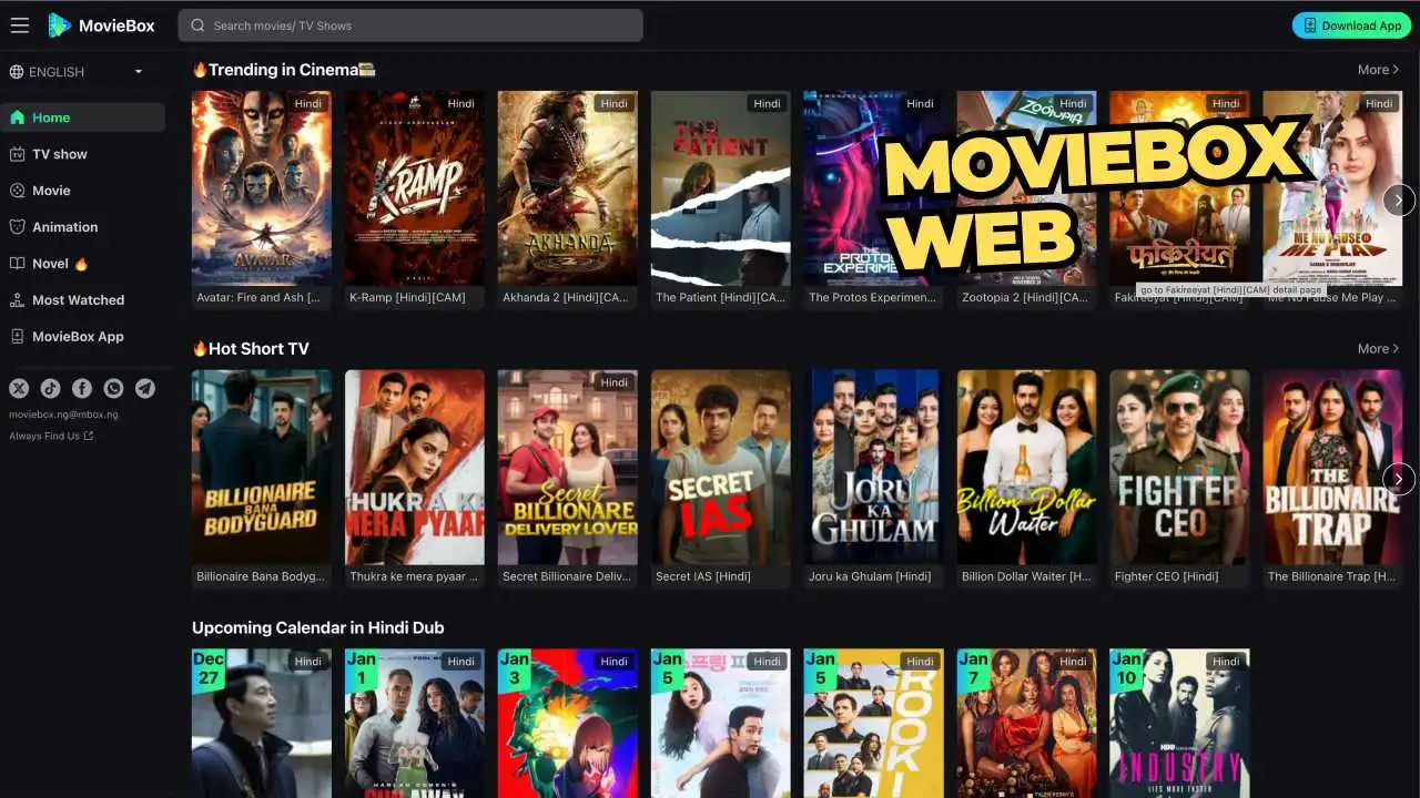 MovieBox Web on PC