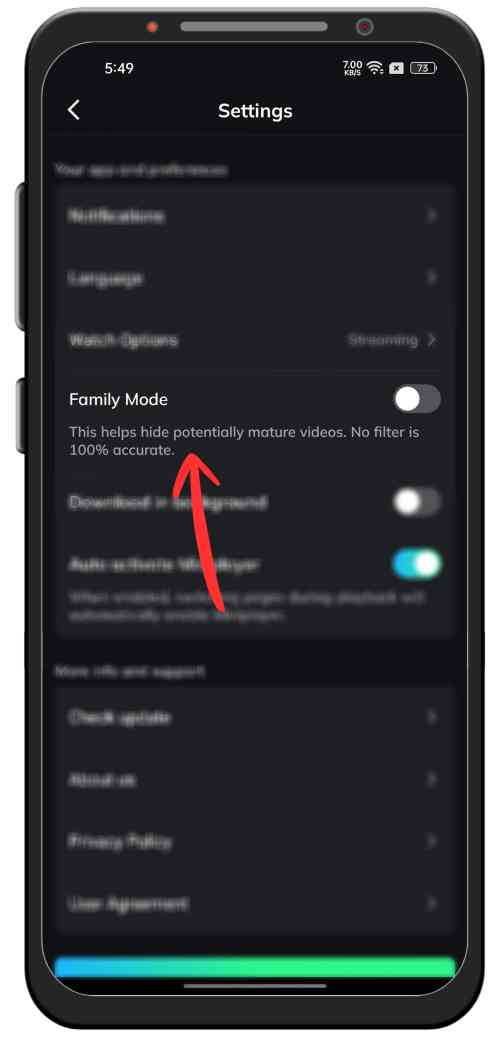 Use Family Mode