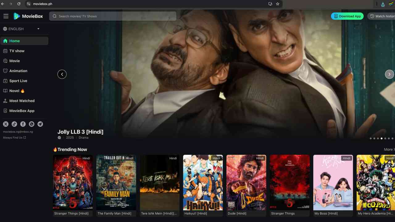 Use MovieBox Web on incompatible devices